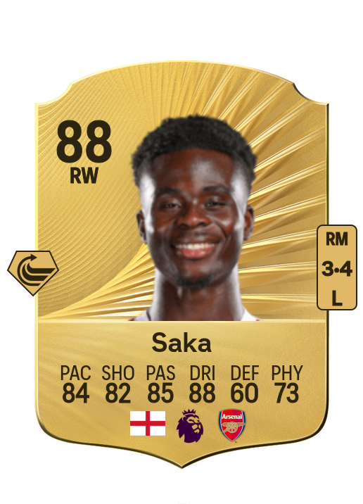 Bukayo Saka card