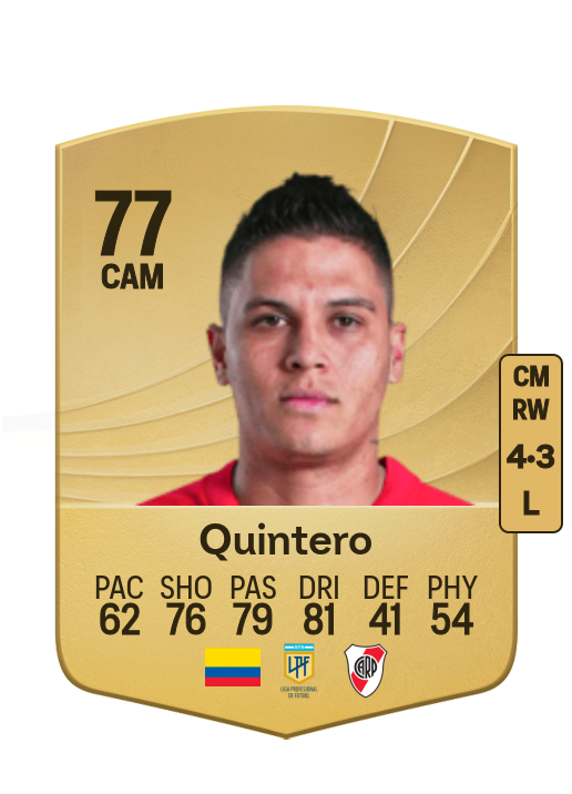Juan Fernando Quintero card