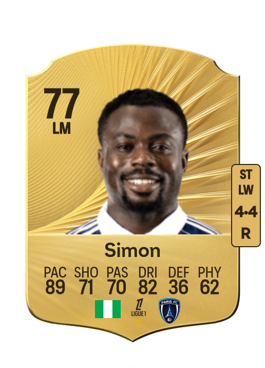 Moses Simon card