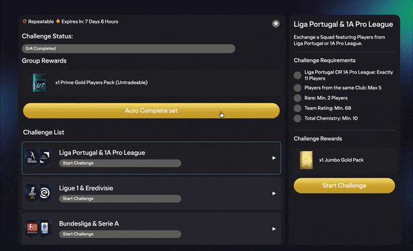 FUTGenie completing an entire SBC set in one go